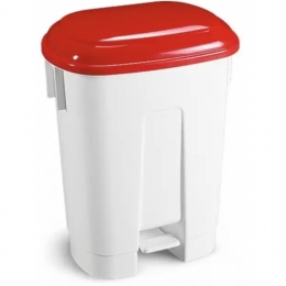 Sirius White Plastic Container 60lt With Red Cover
